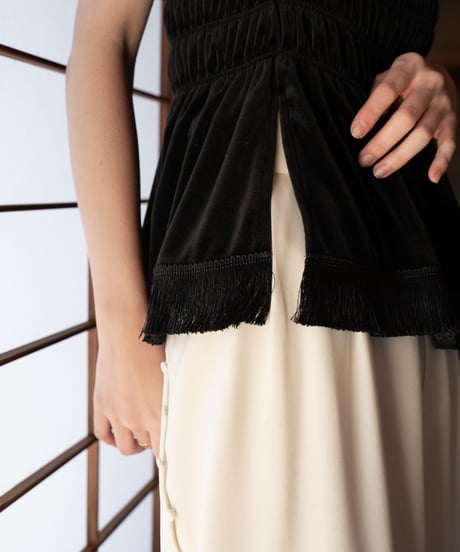 velour shirring camisole