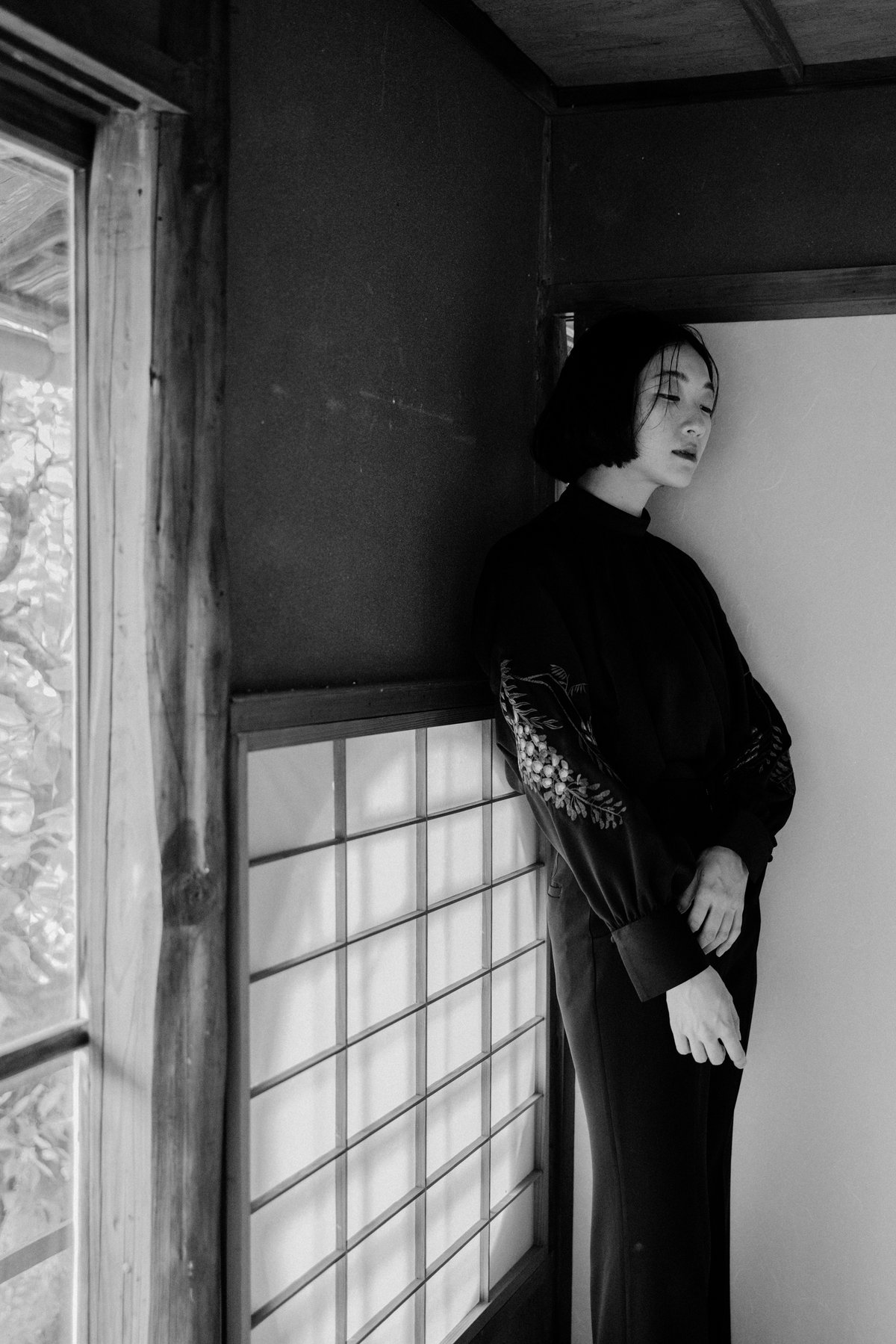 花を着るブラウス#05【藤】 -black- | iCONOLOGY