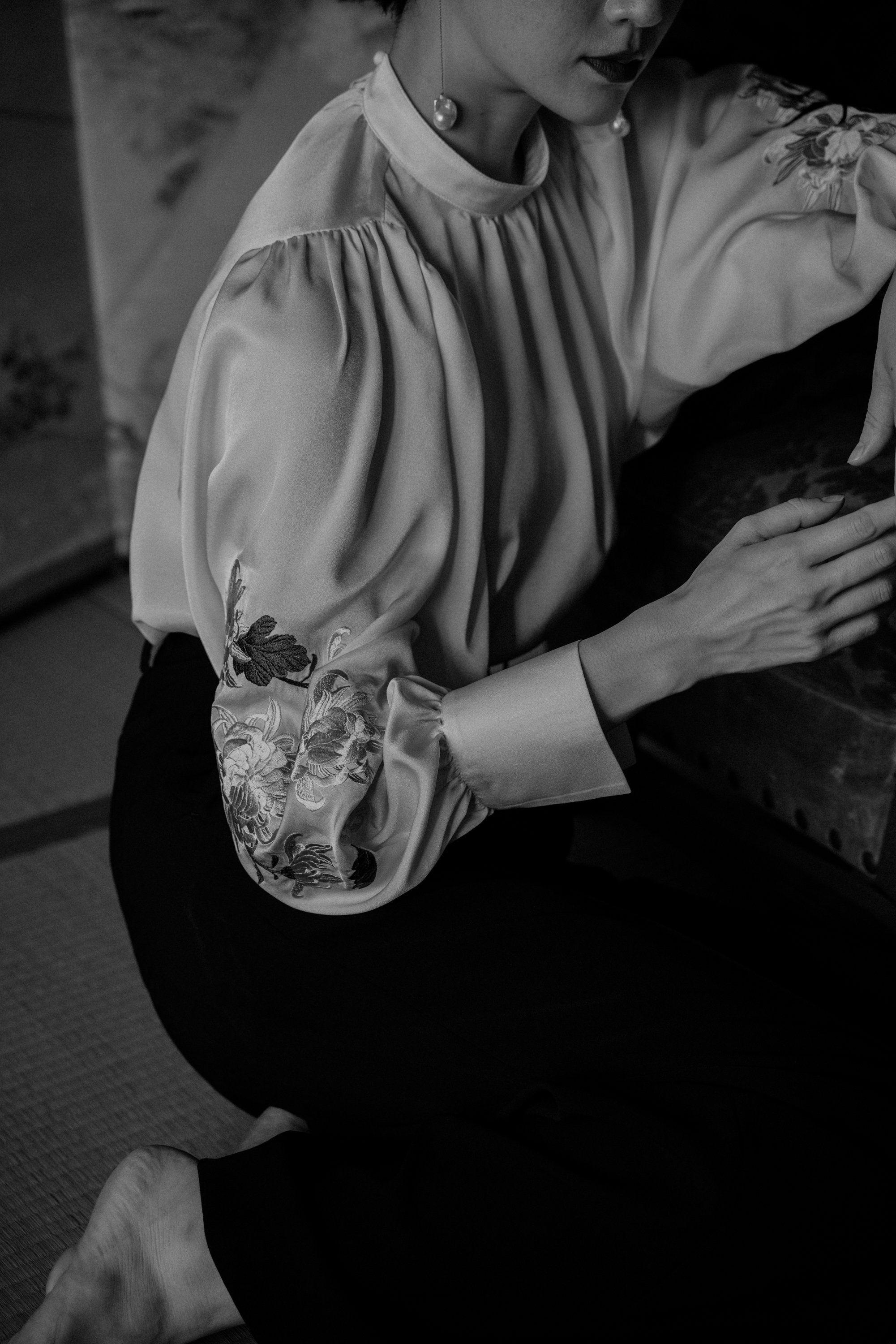 花を着るブラウス#05【菊】 -white- | iCONOLOGY