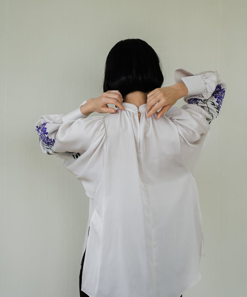 iconology 花を着るブラウス 桜 花を着るブラウス#05【藤】 -lightgray- | iCONOLOGY