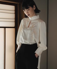 花を着るブラウス#04【松】-ivory-
