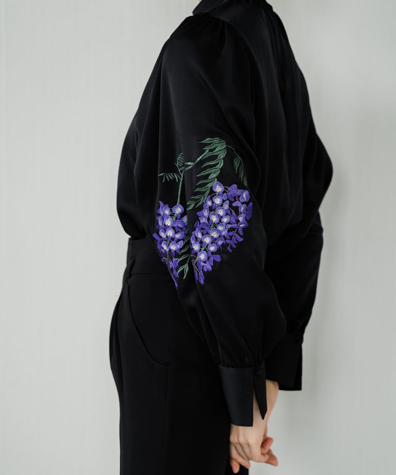 花を着るブラウス#05【藤】 -black- | iCONOLOGY