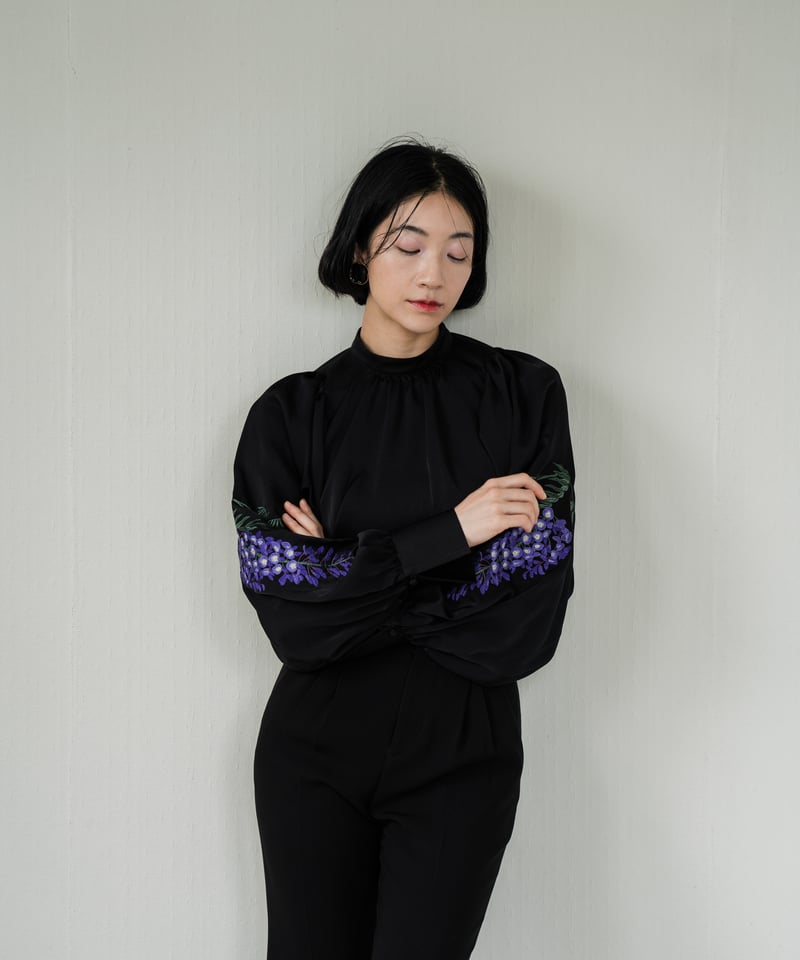 花を着るブラウス#05【藤】 -black- | iCONOLOGY