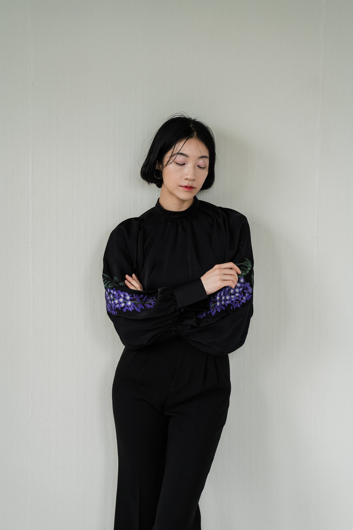 (未使用) iCONOLOGY の花を着るブラウス#04 花を着るブラウス#04【松】-ivory- | iCONOLOGY