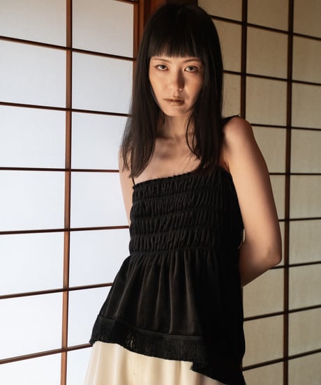 velour shirring camisole