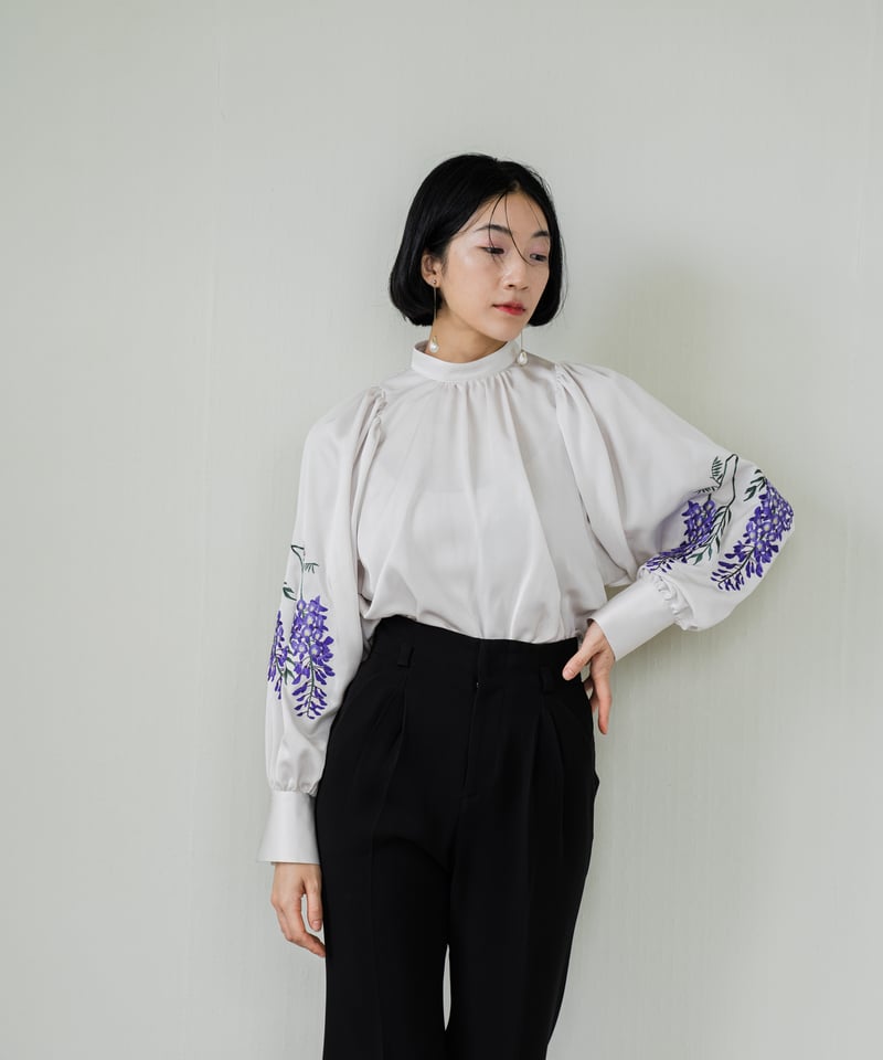 花を着るブラウス#05【藤】 -lightgray- | iCONOLOGY