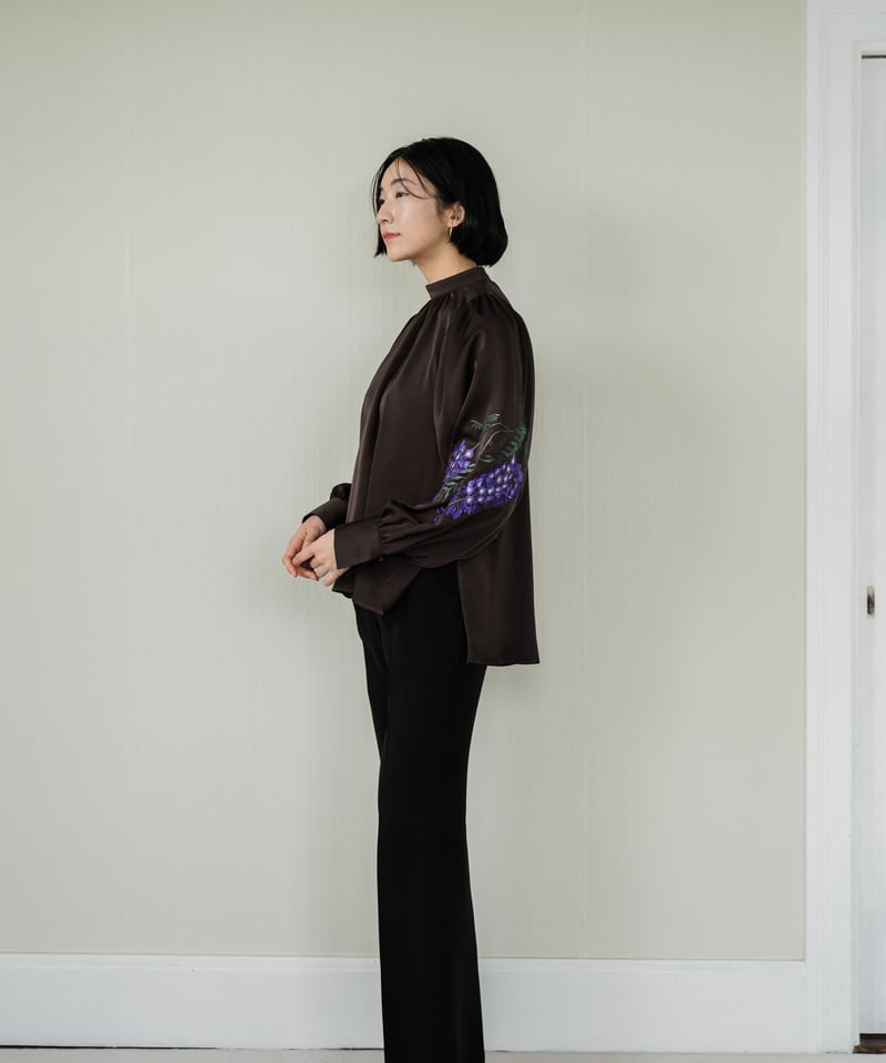 iconology 花を着るブラウス#05【藤】-black- 花を着るブラウス#05【藤】 -black- | iCONOLOGY