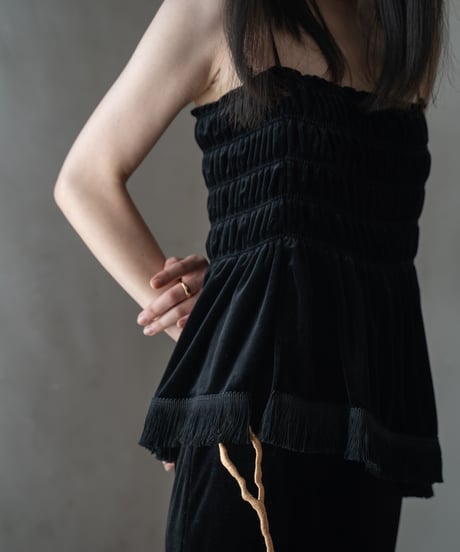 velour shirring camisole