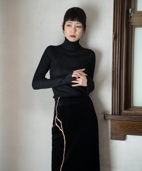 velour pencil skirt【金継ぎ】