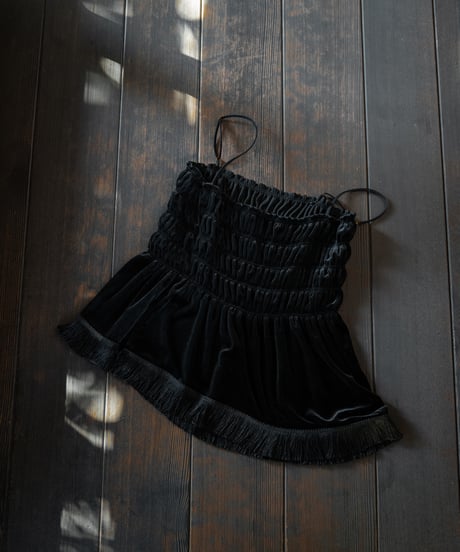 velour shirring camisole