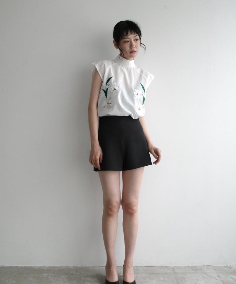 iCONOLOGY 花を着るブラウス ハクモクレン lightgray 花を着るセットアップ 〈ブラウス〉【白木蓮】 | iCONOLOGY