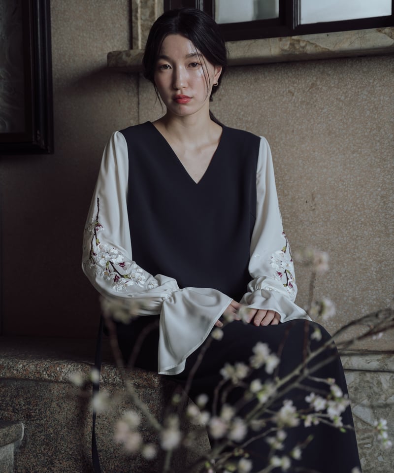 花を着るワンピース#02【桜】-navy- | iCONOLOGY 花を着るワンピース#02【桜】-navy- | iCONOLOGY