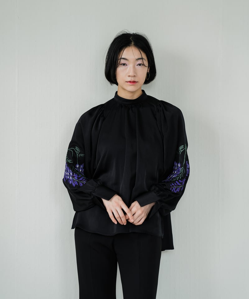 花を着るブラウス#05【藤】 -black- | iCONOLOGY