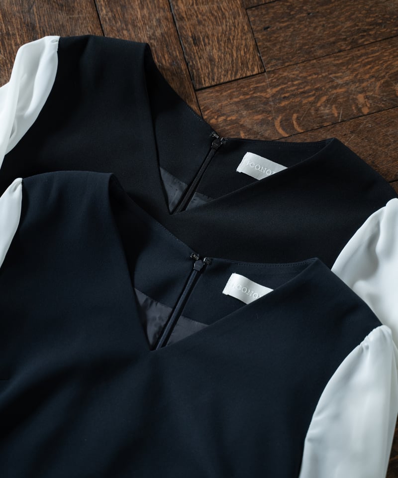 花を着るワンピース#02【白木蓮】-navy- | iCONOLOGY