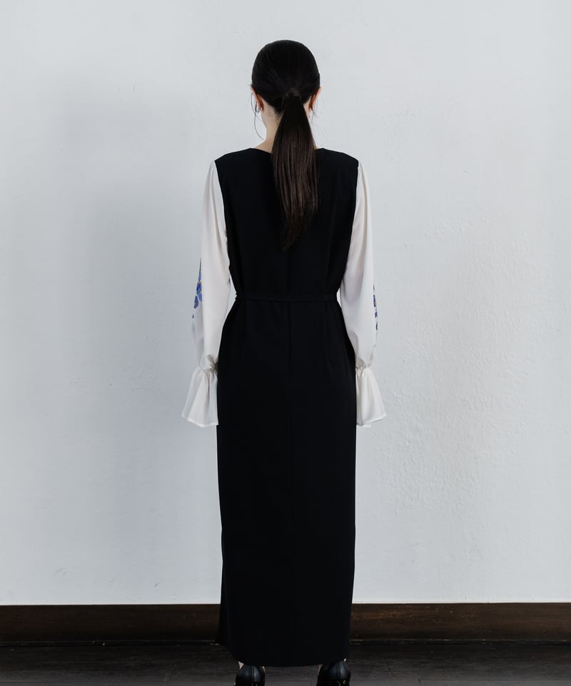 花を着るワンピース#02【菖蒲】-black- | iCONOLOGY