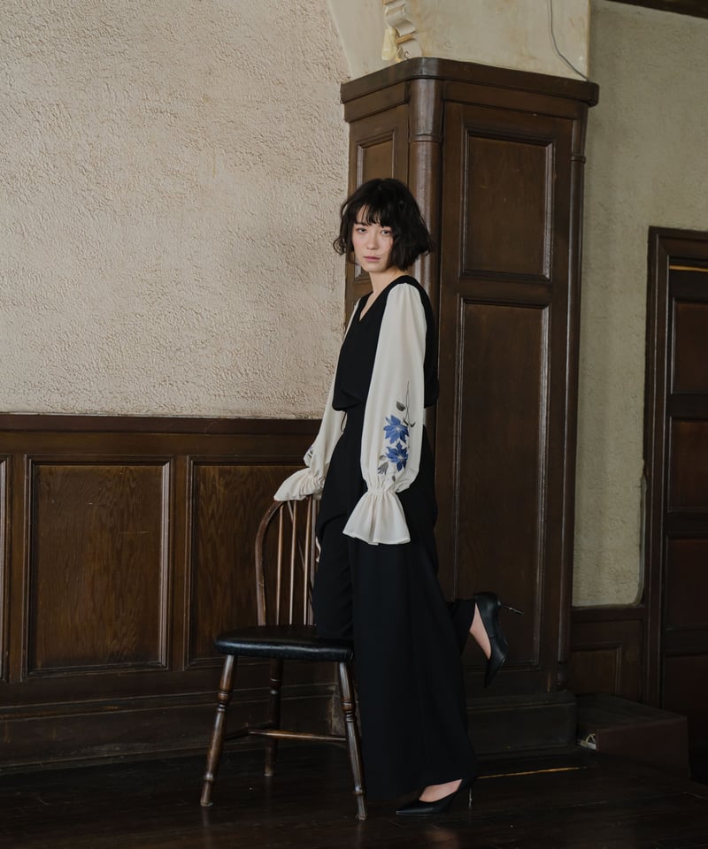 花を着るセットアップ〈ブラウス〉【クレマチス】 | iCONOLOGY 花を着るセットアップ〈ブラウス〉【クレマチス】 | iCONOLOGY