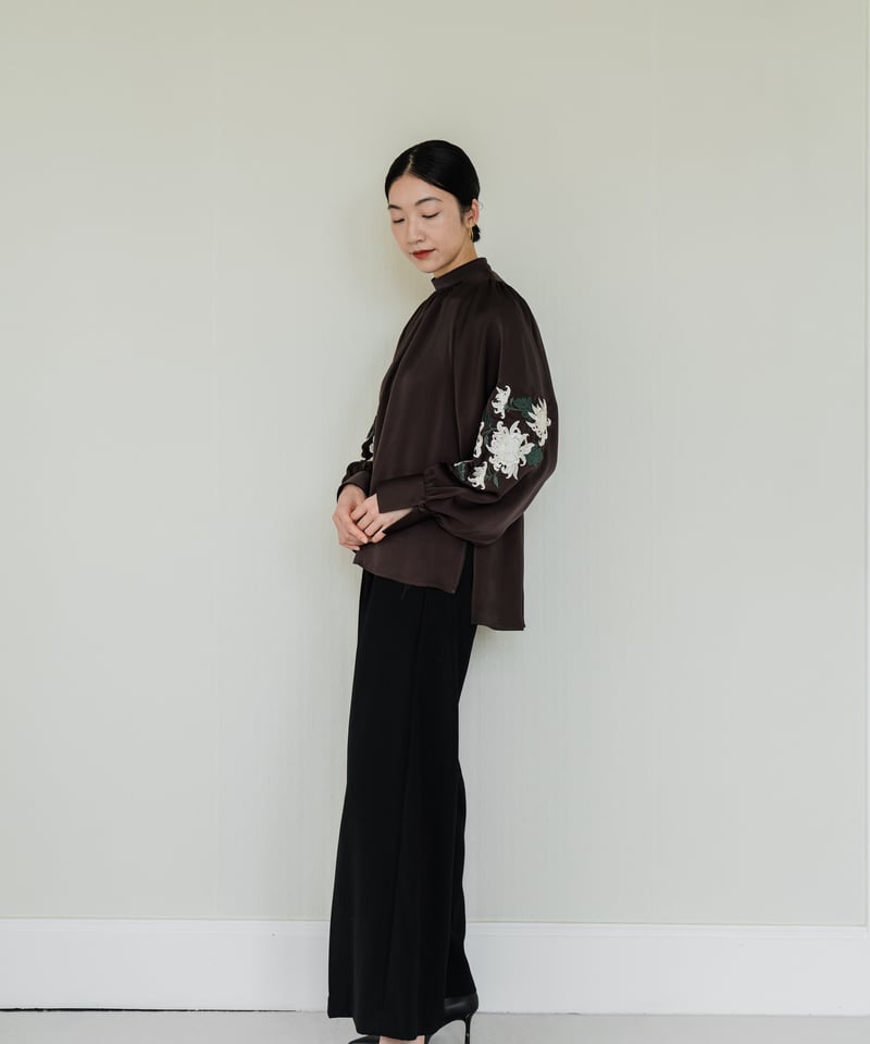 花を着るブラウス#05【菊】 -brown- | iCONOLOGY