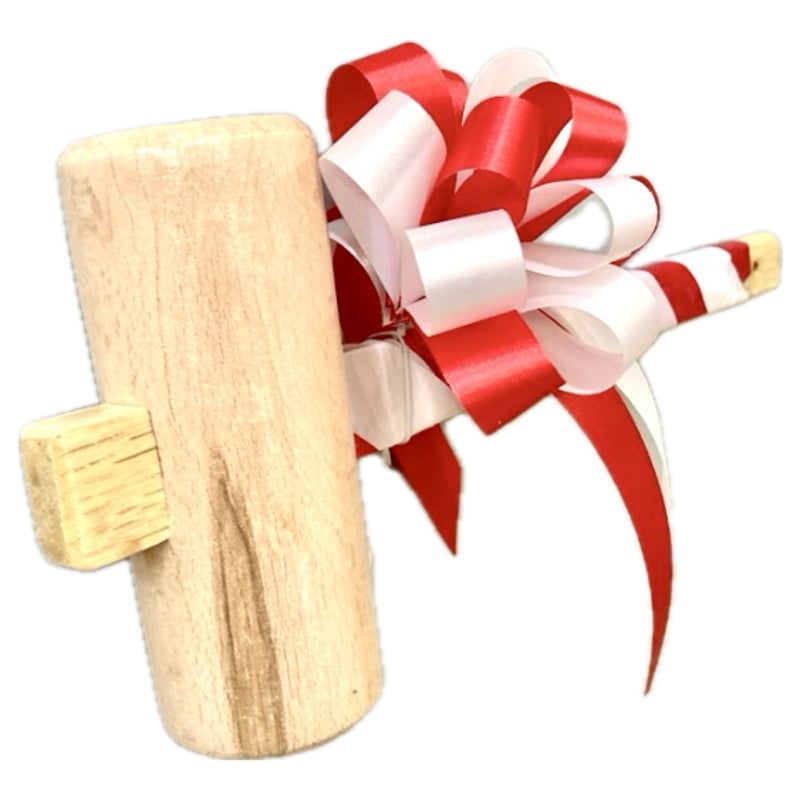 鏡割り/鏡開き用 木槌リボン付 全長30cm/220g | 上田楽器ONLINE STORE