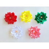 小リボンバラ・安全ピン/クリップ付◆花経φ7.5cm