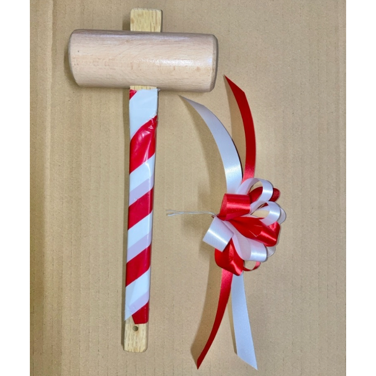 鏡割り/鏡開き用 木槌リボン付 全長30cm/220g | 上田楽器ONLINE STORE