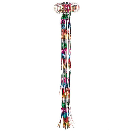 吹き流し★七夕飾り キラキラメッキUFO 全長65cm (金・銀・五色)