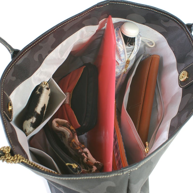 迷彩　トートバッグ　バジョルゴ SA-CHE カモフラージュトートバッグ ポーチ付 VOYAGE グレー