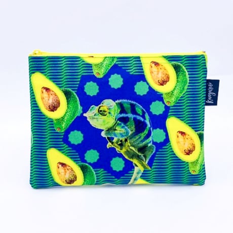 SafariポーチDuo：Avo Chameleon　アボカド カメレオン（タッセルの色は変わる場合があります）