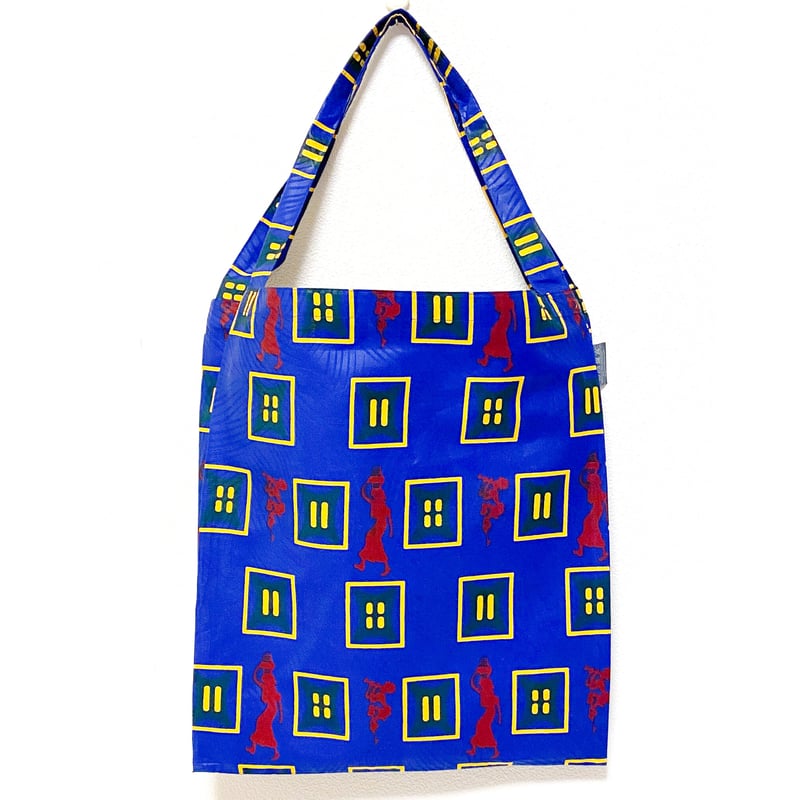 SALE◆Nukak【TRIANGLE】カラフル限定柄 ショッパートート◆AQUA ダブルショッパー Blue Square | Kangarui