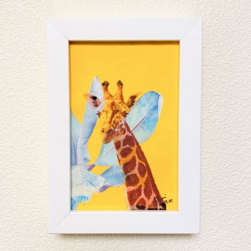 ハワイアン 子供の版画 木製フレーム付き 絵 アート インテリア