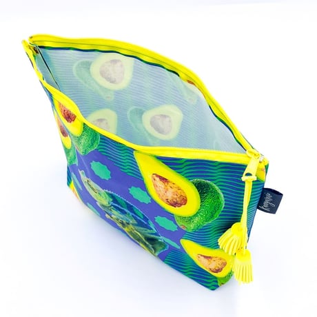 SafariポーチDuo：Avo Chameleon　アボカド カメレオン（タッセルの色は変わる場合があります）