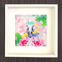 ワイルドアフリカンアートプリント（フレーム入り）Proud Tembo