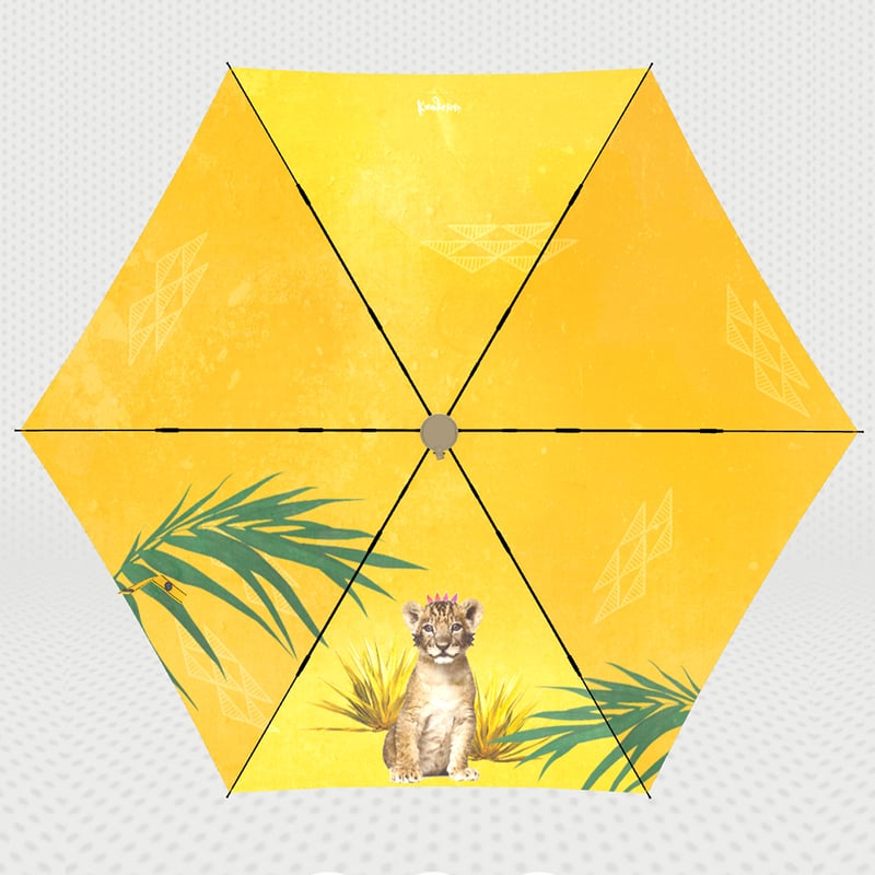 ホリデイ サファリ アンブレラ (折りたたみ雨傘 ミニ）Curious Simba