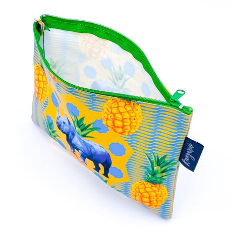 サファリポーチ (M) Pineapple Rhino