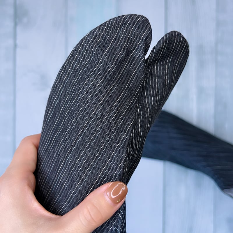 新之助上布】本麻足袋23.5cm「黒」 | KIMONO CLOSET by Nayuko
