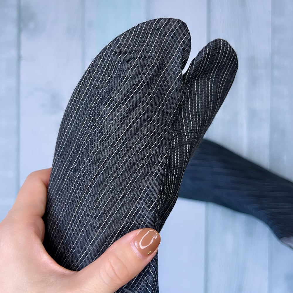 新之助上布】本麻足袋23.5cm「黒」 | KIMONO CLOSET by Nayuko