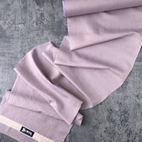 新品未使用　新之助上布　4.2m綿麻　へこ帯　手作りキット　兵児帯　オレンジ緑茶 新之助上布】4.2mカット生地・兵児帯キット「レトロパープル