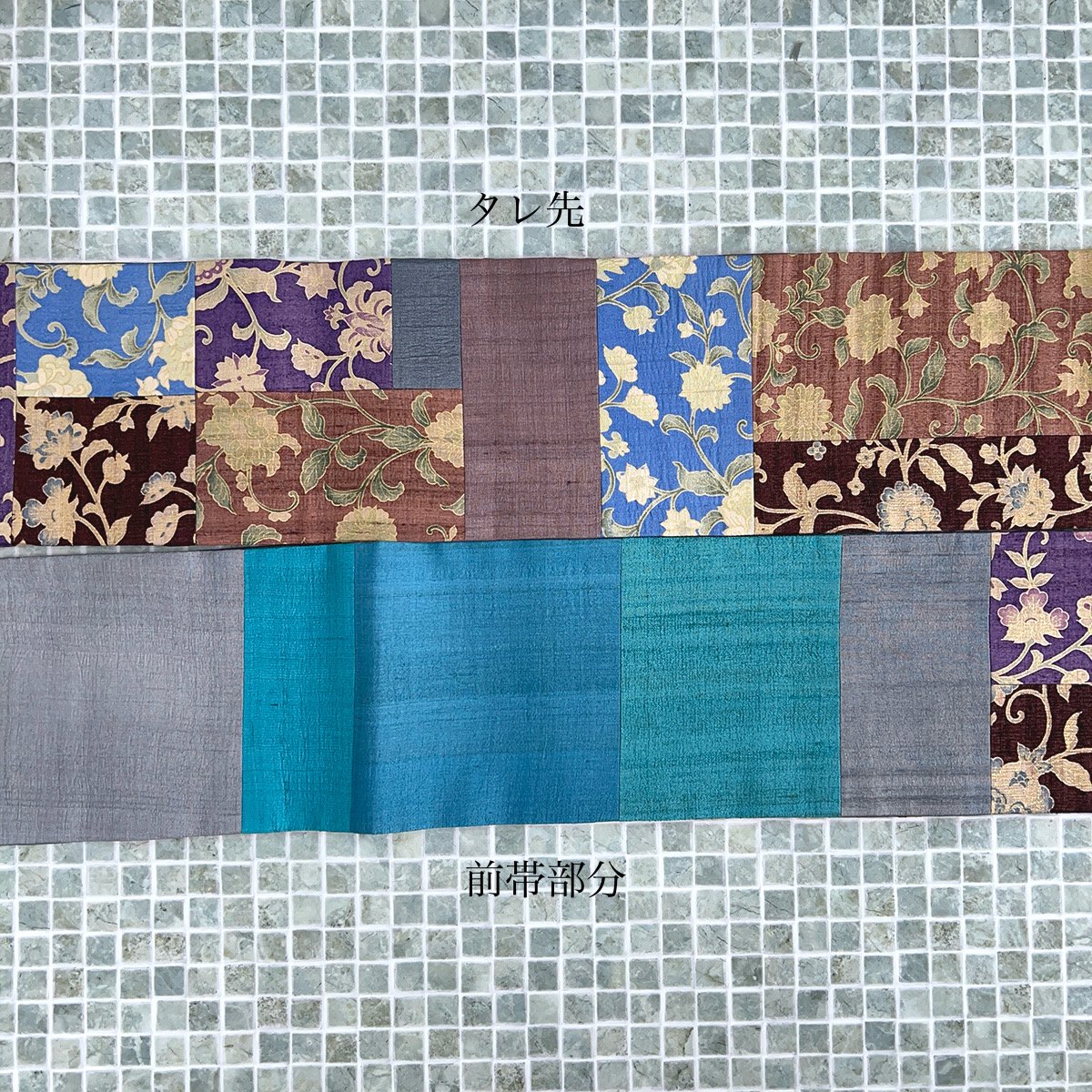 ギャラリー凛】型友禅更紗のパッチワーク更紗半幅帯 | KIMONO CLOSET