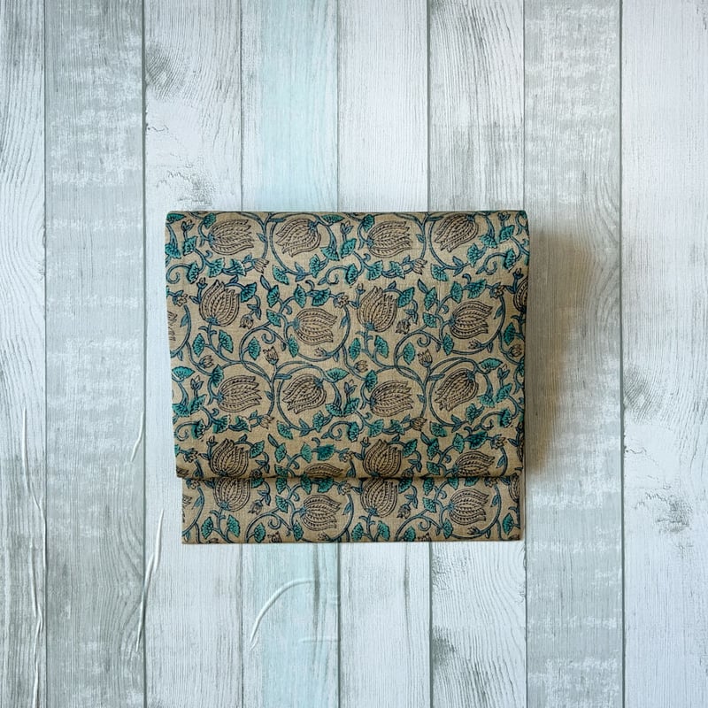 ギャラリー凛】名古屋帯「スズランみたいな更紗」 | KIMONO CLOSET by