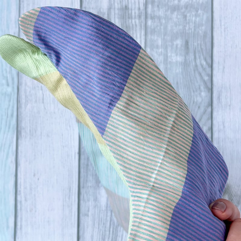 新之助上布　綿麻 即納品【新之助上布】綿麻足袋 「アシンメトリーチェック