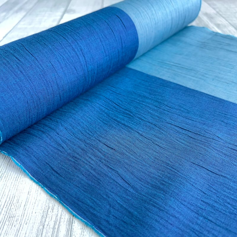 新之助上布】綿麻反物「ツートン・青×水色」 | KIMONO CLOSET by 新之助上布】綿麻反物「ツートン・青×水色」 | KIMONO CLOSET by