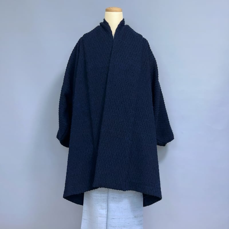 workshopさかりや】ガウンコート（ネイビー） | KIMONO CLOSET by N