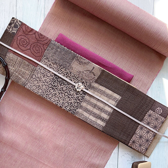 ギャラリー凛】パッチワーク更紗半幅帯 | KIMONO CLOSET by Nayuko O