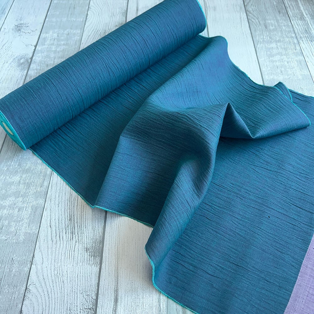 専用！！　　　　新之助上布　未使用お仕立て品　玉虫　ネイビー×ブラウン 専用！！ 新之助上布 未使用お仕立て品 玉虫 ネイビー×ブラウン
