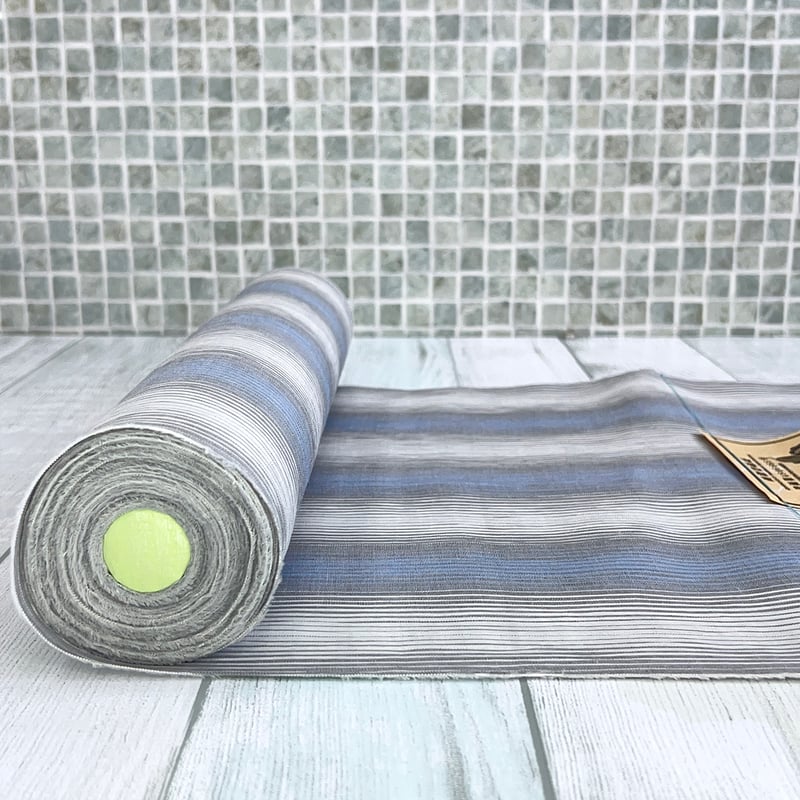 新之助上布】本麻反物「縞 水光」 | KIMONO CLOSET by Nayuko Ogura