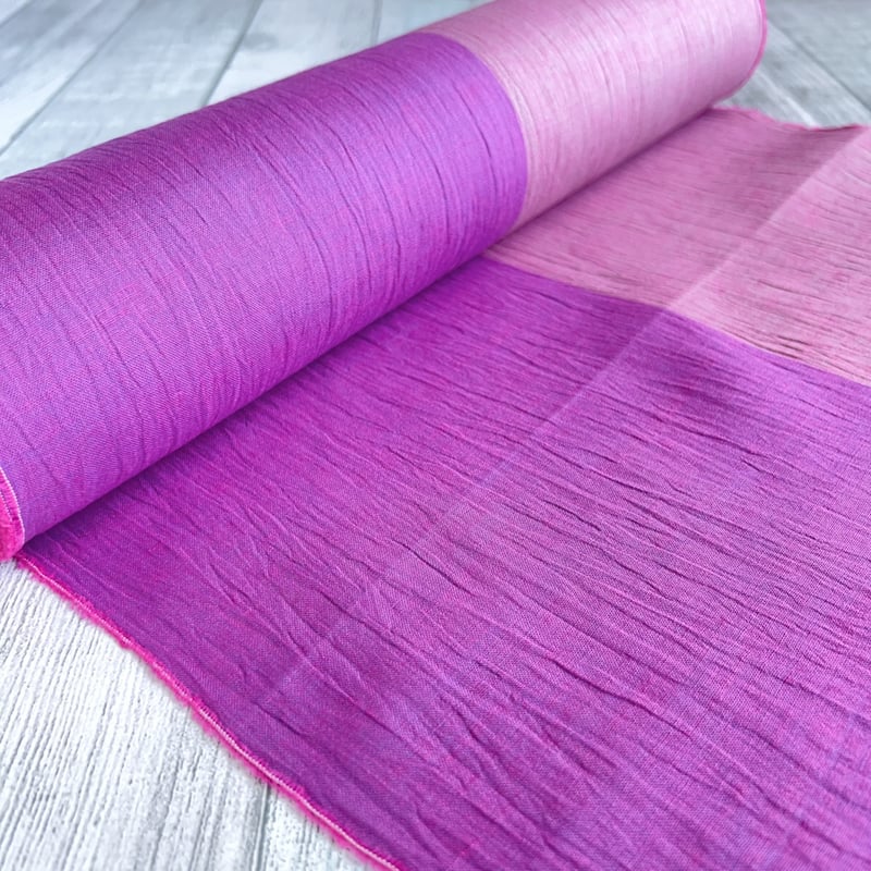 新之助上布】綿麻反物「ツートン・ピンク×淡ピンク」 | KIMONO 新之助上布】綿麻反物「ツートン・ピンク×淡ピンク」 | KIMONO