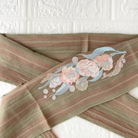 新之助上布】綿麻反物「縞 萌黄重」 | KIMONO CLOSET by Nayuko Ogura