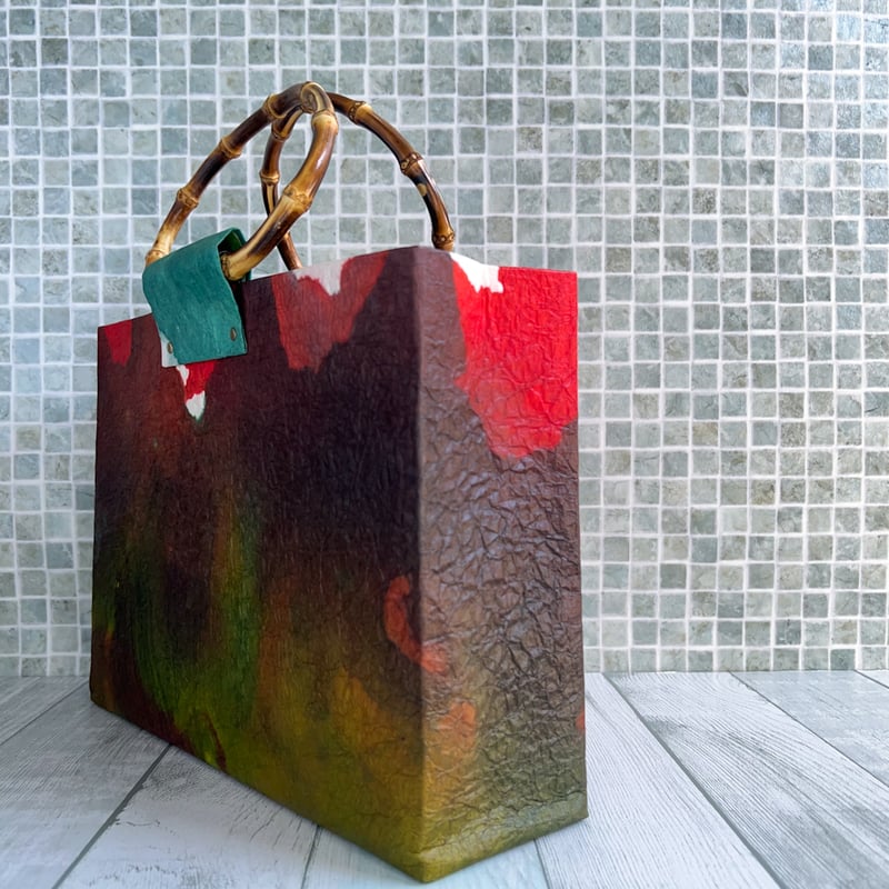 黒谷和紙のバッグ【茜色】 | KIMONO CLOSET by Nayuko Ogura