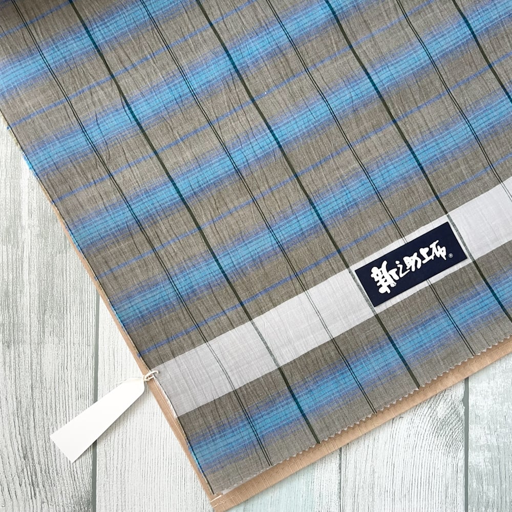 専用！！　　　　新之助上布　未使用お仕立て品　玉虫　ネイビー×ブラウン 専用！！ 新之助上布 未使用お仕立て品 玉虫 ネイビー×ブラウン