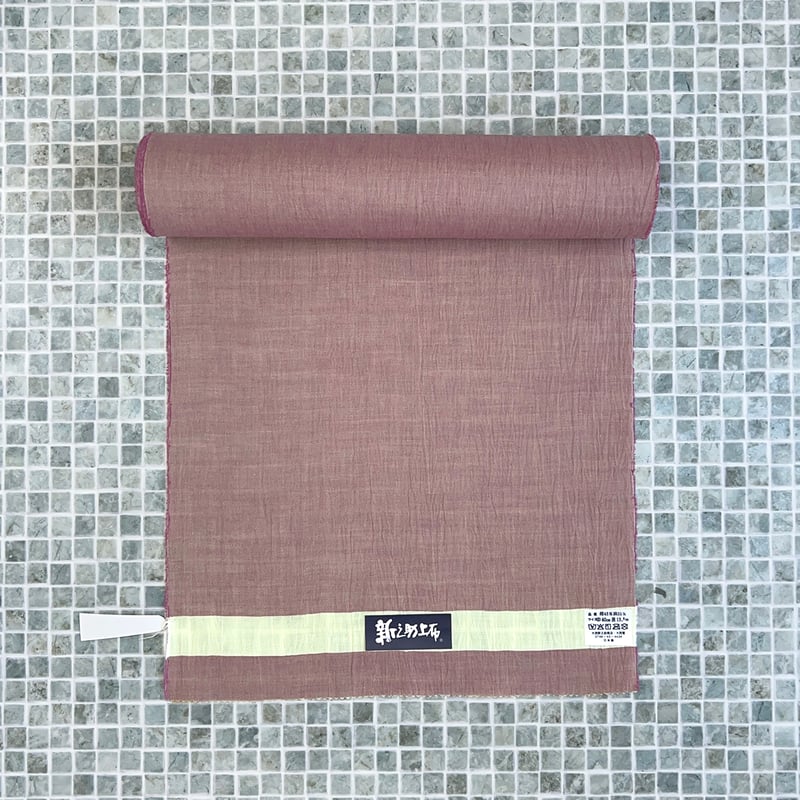 新之助上布】綿麻反物「無地・春灯（はるあかり）」 | KIMONO CLOSET