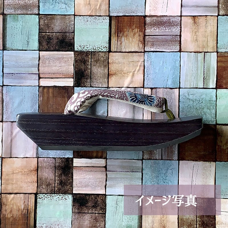 オリジナル】Mサイズ・紅型の鼻緒（ツボ・クラシックレッド）とメンズ